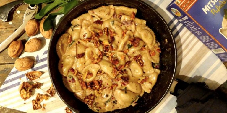 Cyprus Ravioli with Sage and Walnuts - Mitsides Group
