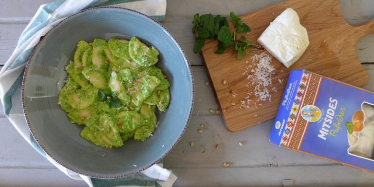Cyprus Ravioli with Pea and Mint pesto - Mitsides Group